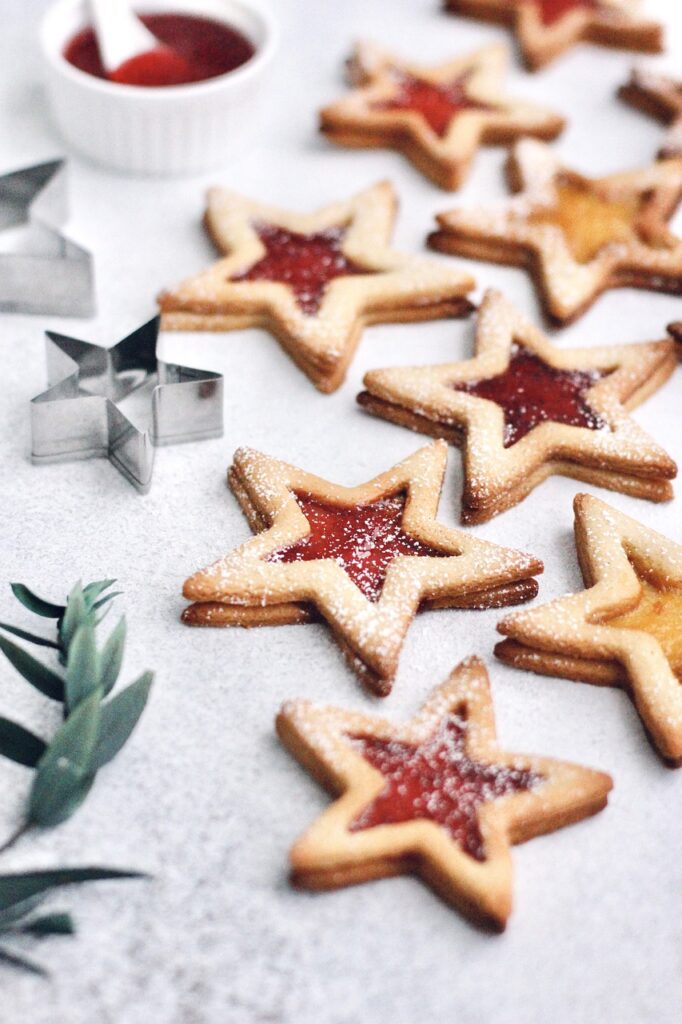 cookies, stars, christmas