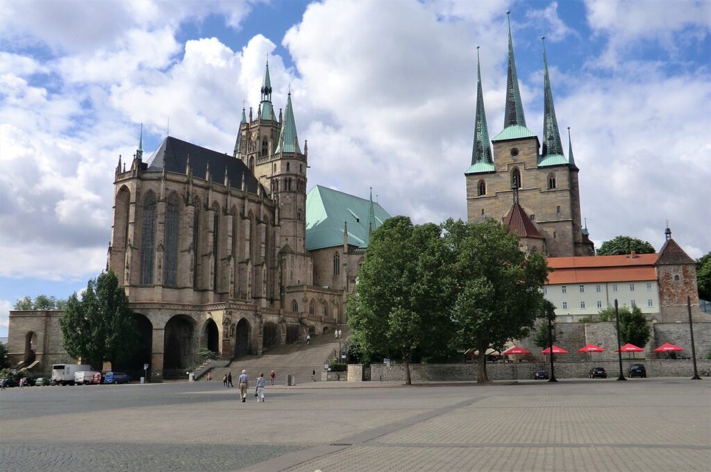 erfurt cathedral, buildings, architecture