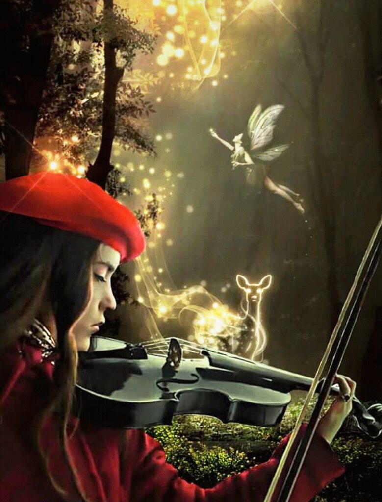 fantasy, girl, violin