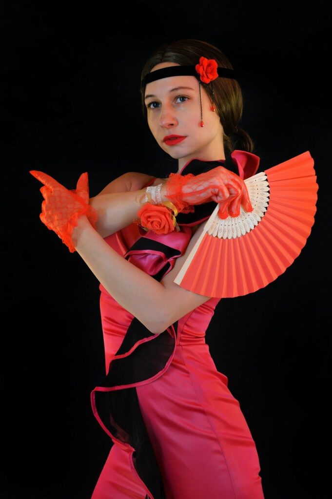 woman, fan, flamenco